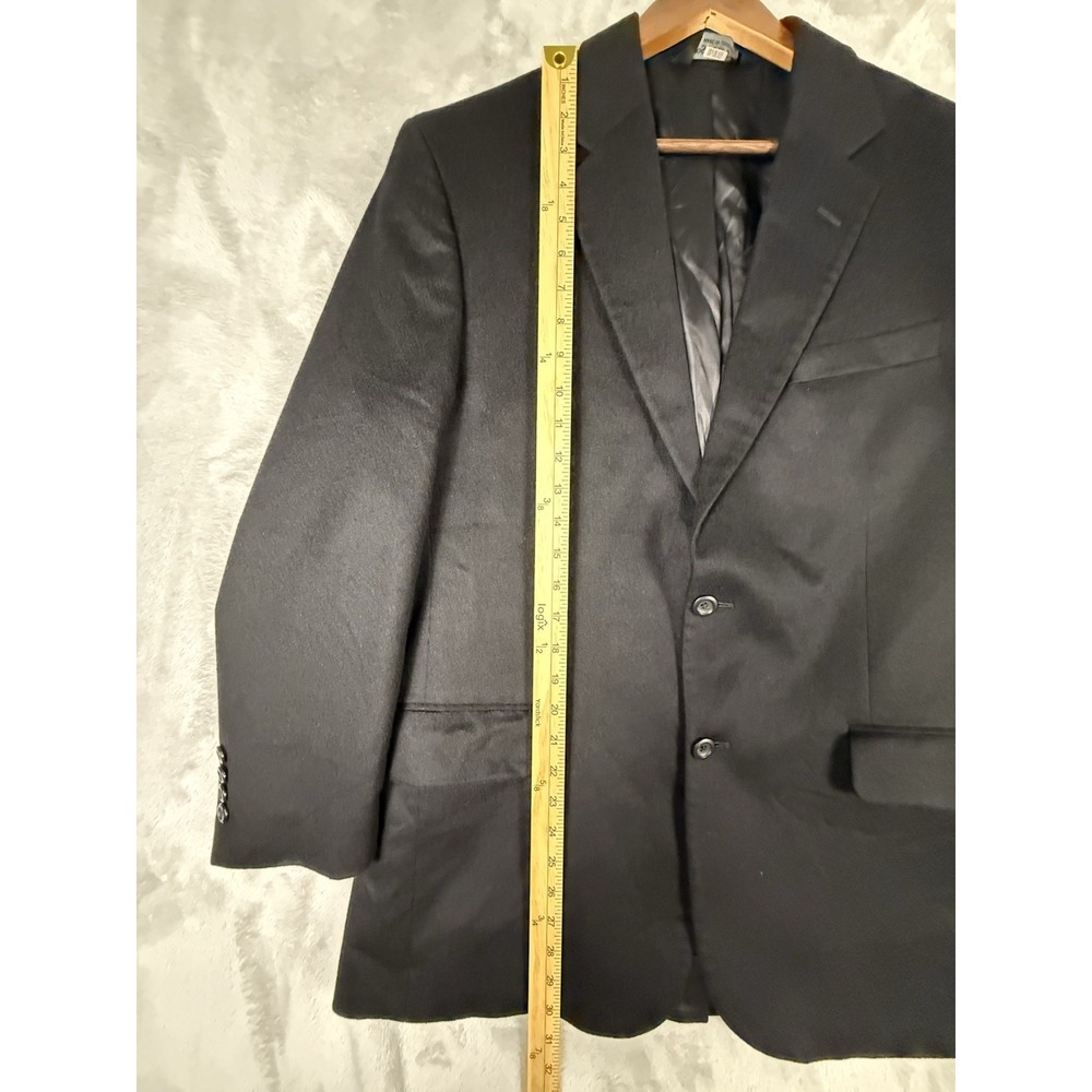 Jos A Bank 100% Cashmere Blazer Sport Coat Jacket Men 41R Black 2 Button Classic - Picture 7 of 16